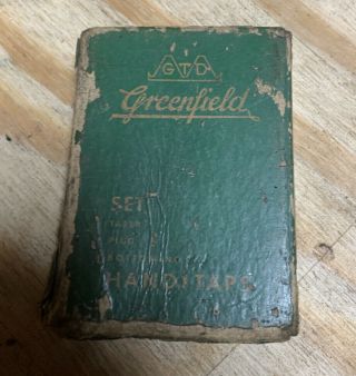 Vintage Greenfield Gtd Hand Taps 3/8 - 16 Nc 3pc.