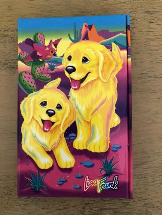 Vintage Lisa Frank Planner Tri Fold Casey And Caymus Puppies Calc Not