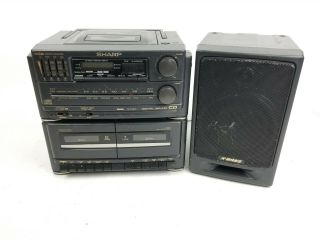 Vtg Sharp Gx - Cd510 Gy Boombox Stereo - With One Speaker -
