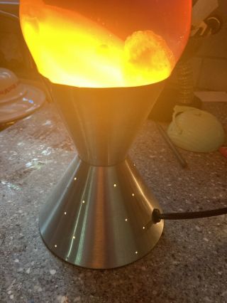 Vintage 17 - inch 1970 ' s Red - Orange Lava Lamp with Gold Star Lite Base 3