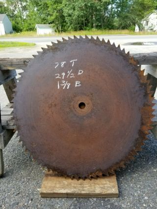Vintage Large Sawmill 78 Tooth 30 " Saw Blade 1 - 3/8 " Bore,  Lumber,  Log Sawing