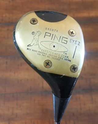 Vintage Golf Ping Eye 2 Black Dot Single 1 Wood Driver