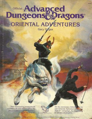 Advanced Dungeons And Dragons Oriental Adventures 2018 1985 Gygax Tsr Vintage