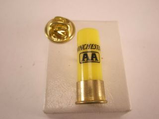 - Winchester Aa 12 Gauge Shotgun Shell Vintage Lapel Pin Tie Tack Bird Duck Buck