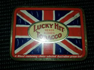 Vintage 2 Ounce Lucky Hit Tobacco Tin.