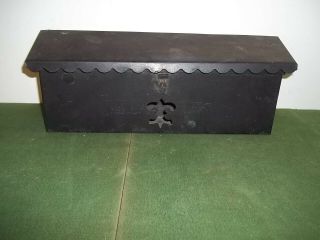 Vintage Metal Mailbox Wall Mount Flip Top W Window 15 Inches