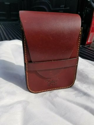 Vintage Holland Sport Leather Shotgun Shell Bag 20 Gauge Trap Skeet