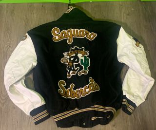 Vintage Saguaro High School Sabercats Letterman Jacket With Patches Scottsdale