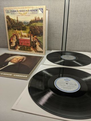 Vintage 1985 Bach / Gardiner " Mass In B Minor " 2 Lp Box Set Digital Recording