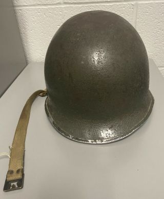 Vintage Ww2? Korean? Vietnam? Us Army Helmet With Liner And Straps