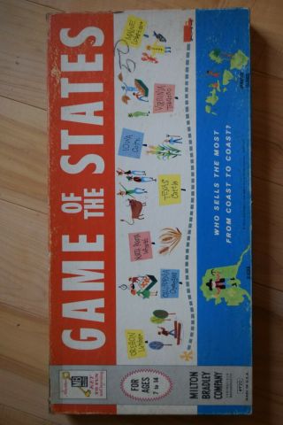 Vintage Milton Bradley " Game Of The States " 1960 4920 Complete