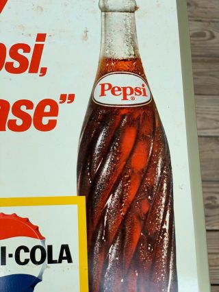 Vintage say Pepsi Please Metal Sign,  Pepsi Cola 3