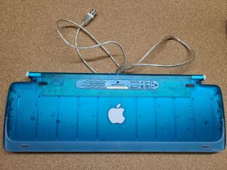 Vintage Apple Usb Combo Keyboard M2452 Teal Aqua For Imac/g3