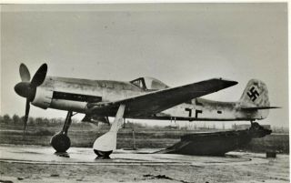 Rare Photograph Of An Early Production Focke - Wulf Ta - 152 At Cottbus