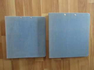 2 Vintage Canvas Cloth Cover 3 Ring School Binder Blue Notebook The Mead Corp.