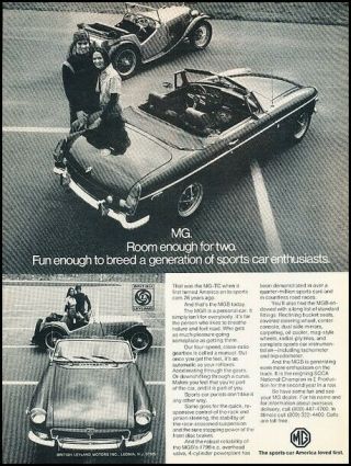 1973 Mgb Mg Mg - Tc Advertisement Print Art Car Ad D75