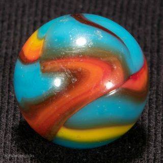 Stunning Peltier Nlr Superman Swirl Vintage Marble 5/8 Vg,  Hawkeyespicks