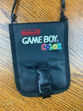 Vintage Nintendo Gameboy Color Carrying Case Travel Bag Pouch Soft Shell Strap 2