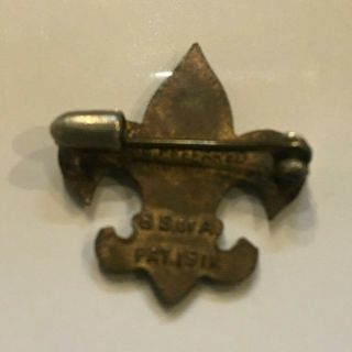 Vintage Late Teens early 20 ' s Bullet Clasp stars up Tenderfoot BOY SCOUT PIN 2