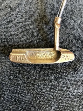 Vintage Brass Ping Pal Karsten Mfg Co Usa Left Handed Putter