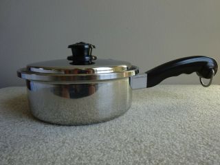 Vintage 1970s Saladmaster T304s Stainless Steel 2 Quart Sauce Pan Pot With Lid