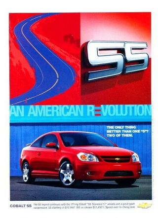 2006 Chevrolet Cobalt Ss Advertisement Print Art Car Ad J964