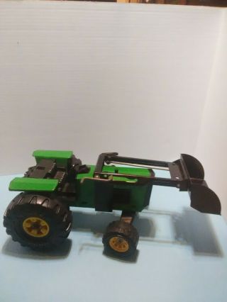 Vintage Tonka Green Tractor With Front Loader,  Bucket,  Pressed Steel