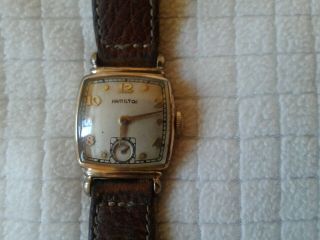 Vintage Hamilton Mens Wrist Watch 14k Gold Filled 982 Movement