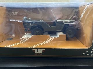 Rare Vintage 1:18 Scale Willy’s Army Jeep “ut” Die Cast