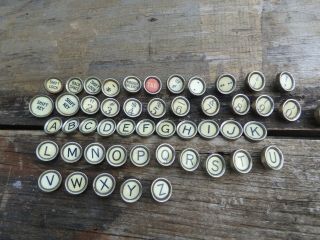 49 Vintage Underwood Typewriter Keys