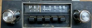 Vintage Philco D4ta - 18806 12v 1974 Ford Am Push Button Car Radio