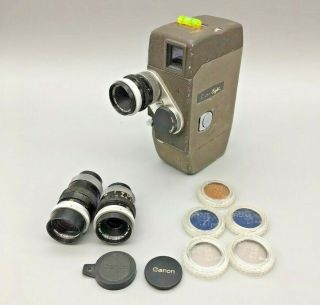Canon Eight Movie Camera Bundled With Lenses And Filters Vintage - Fast Ship H27