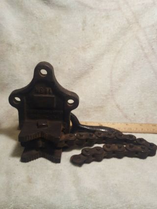 Vintage Erie Tool No.  11 Chain Vise,  Pipe Vise Made In U.  S.  A.