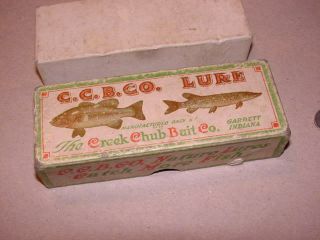 Rare - Vintage Fishing Lure Box (only) - Creek Chub Fly Rod Pop - It - Perch F 101