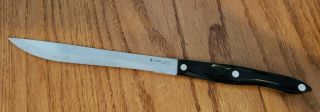Vintage Cutco 9 " Serrated Carver Knife 1723 Kc Dark Brown Handle - -