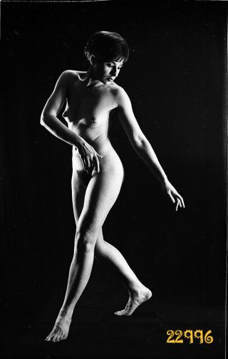 Nude Girl In Strange Light,  Shadow,  1970s Vintage Fine Art Negative