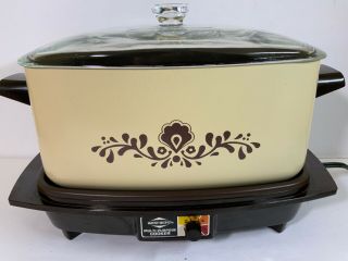 Vintage West Bend Multi - Purpose 6 Qt Slow Cooker With Lid,  Cord Great