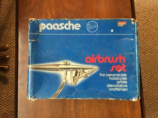 Vintage Paasche Airbrush Co.  Type - F Set.  Made In Usa,  Badger Air Brush Art