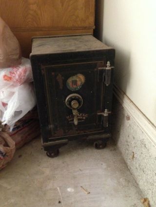 Reliable Combination Safe Wheels Vintage Floor.  Made By Reliable Safe Company