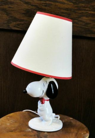 Real Vintage Snoopy Table Lamp Peanuts 1958 1966 United Feature Syndicate W Shad
