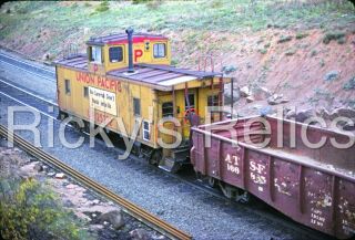 Slide Up 25272 Caboose P Union Pacific Dale Jnct Wy Tunnel Action 1977