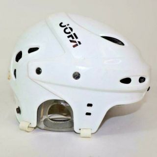 Jofa Hockey Helmet Vintage Classic White Size 53 - 58 Made In Sweden