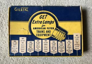 American Flyer No.  460 Trains Vintage Lamp Assortment Kit & Box