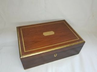 Vintage Wooden Storage Dresser Box With Gold Painted Trim