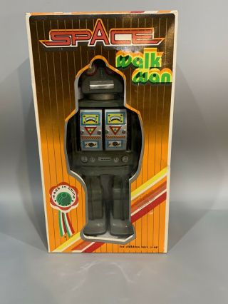Vintage Tin Space Walk Man Robot Figure Battery Box Fires