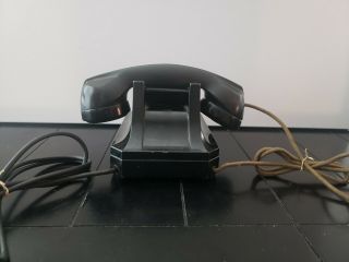 Vintage 1940 ' s Stromberg Carlson Black Rotary Desk Metal Telephone 1243 Phone 3