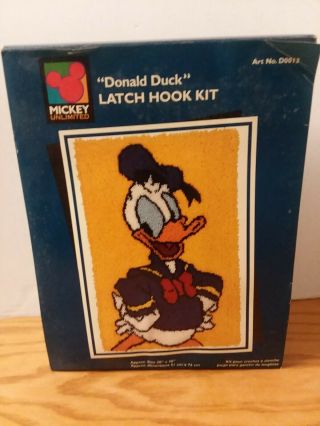 Vintage Disney Unlimited Donald Duck Latch Hook Kit