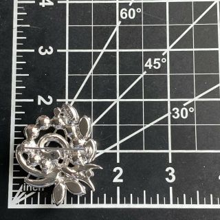 Signed EISENBERG ICE Vintage Pearl Marquise Rhinestone Flower Brooch Pin 342 2