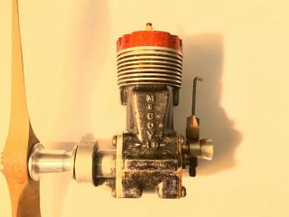 Vintage Mccoy 49 Red Head Spark Ignition Model Airplane Engine