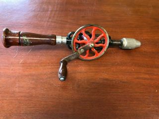 Vintage Miller Falls No.  2 Egg Beater Hand Crank Drill Bits & Decal Made In Usa